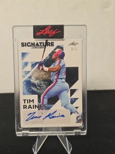 2023 Leaf Signature Series Tim Raines Auto 1 of 1 🔥🔥 - Picture 1 of 3