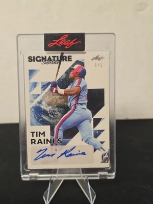 2023 Leaf Signature Series Tim Raines Auto 1 of 1 🔥🔥 - Image 1 of 3