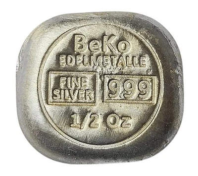BeKo Edelmetalle 1/2 Oz Silberbarren - Round BeKo Minis™ 999 Feinsilber - Bild 1 von 3