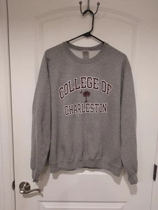 College of Charleston Jerzees Crewneck Sweatshirt Mens Size Large  - Picture 1 of 6