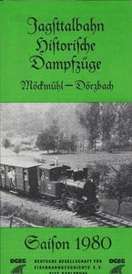 Jagsttalbahn historische Dampfzüge. Möckmühl - Dörzbach. Saisaon 1980 (Faltprosp - Picture 1 of 1