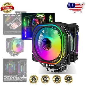 Versatile 120MM RGB CPU Cooler Fans for Intel & AMD - 25dBA Quiet Operation - Picture 1 of 9