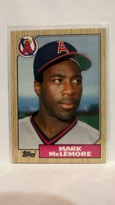 #75T Mark McLemore Los Angeles Angels 1987 Topps Baseball Card - Picture 1 of 2