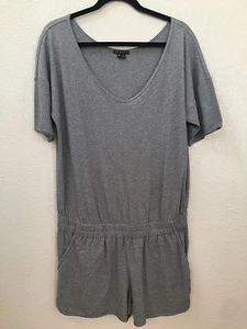 Neu THEORY Casual Lounge Sweatshirt kurz Pima Baumwolle Strampler in grau Gr. M - Bild 1 von 5