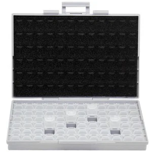 6 AideTek  BOX-ALL Empty Enclosure Box SMT SMT 72 Components Organizer lid Label - Picture 1 of 6