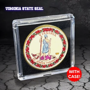 VIRGINIA State Seal Challenge Münze farbiges USA-ETUI IST ENTHALTEN! - Bild 1 von 11