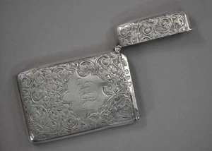 Antique Business Card Case Thomas Hayes 1901 Sterling Silver 50.5g - Picture 1 of 1