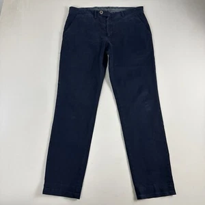 Valditaro Sartoria Blue Cotton Chinos Pants Italy Made Mens 48 Straight Leg - Picture 1 of 11