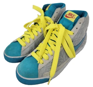 Nike Blazer High Metallic Platinum Grass Blue Women's Shoes Size 11 #317808 - Picture 1 of 15