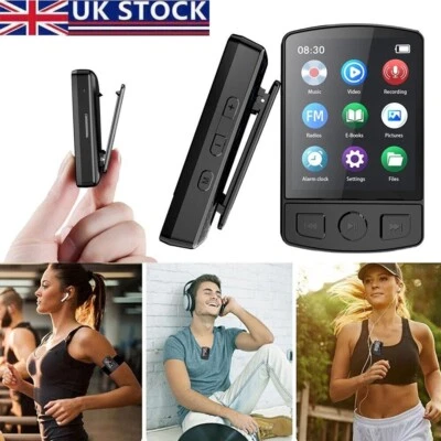 Bluetooth Support 128GB MP3 Lossless Music Player Clip FM Radio Voice Recorder - Image 1 of 4