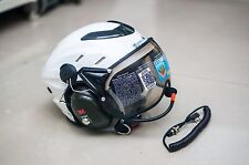 MX-02 PPG ヘルメット バイザー パワード パラグライダー パラモーター ヘッドセット GoPro ベース ホワイト