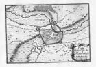 Maubeuge Nord Hauts-de-France plan fortyfikacji grawer estampe Beaulieu 1680