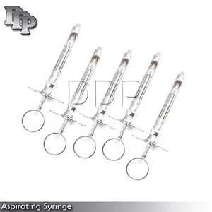 5 PCS Stainless Dental Aspirating Syringe 1.8ML Dentist Surgical Instruments - Picture 1 of 3