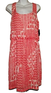Bisou Bisou Womens Dress Size 10 coral Knee Length Sleeveless Summer NWT New - Picture 1 of 10