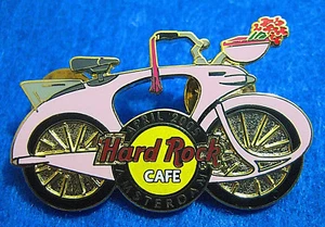 AMSTERDAM DUTCH BIKE SERIES PINK BICYCLE APRIL 2005 TULIPS Hard Rock Cafe PIN LE - Picture 1 of 1