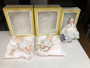 3 VINTAGE EFFANBEE DOLLS Cinderella & 2 Baby Lisa By Astri In Boxes - Picture 1 of 21