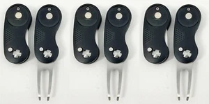 3 SCHWARZ magnetisch GOLF SCHALTERKLINGE DIVOT REPARATURWERKZEUG GROSSSET - Bild 1 von 1