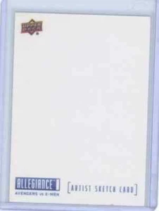 Tarjeta de boceto de artista Marvel Allegiance 2022 UD Avengers vs X-Men en blanco 1/1 C7 - Imagen 1 de 2