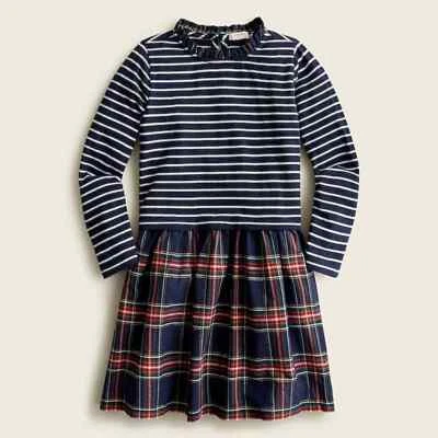 NUEVO CON ETIQUETAS CREWCUTS Vestido Mixto Cuello Volantes Niñas en Stewart Tartán Vestido Talla Grande Foto 1 de 2