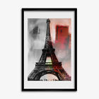 Tulup Foto auf MDF Wanddekoration Kunst Wohnzimmer 40x60cm Eiffelturm Paris