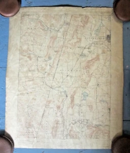 Antique Original USGS Topography Map Massachusetts-N.Y. Pittsfield Sheet, 1897 - Picture 1 of 6