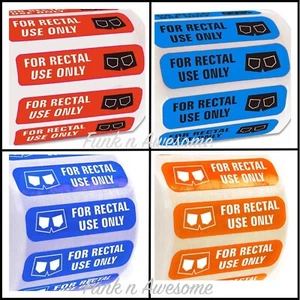 For Rectal Use Only STICKERS. Prank, Novelty, Funny. 20-100pcs. MULTI COLOURS - Picture 1 of 33