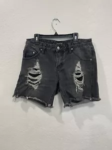 mink pink jean shorts black size small - Picture 1 of 5