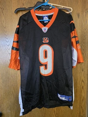Camiseta de fútbol americano Reebok NFL en el campo Cincinnati Bengals #9 Carson Palmer grande L Foto 1 de 4
