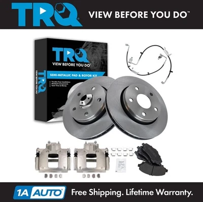 TRQ Front Brake Pad & Rotor Kit Semi-Metallic Fits 2011-2014 Jeep Wrangler Foto 1 de 4