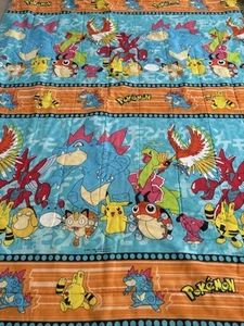 Vintage 1998 Pokemon Bed Comforter Blanket Nintendo Rare Video Game Twin Size - Picture 1 of 4