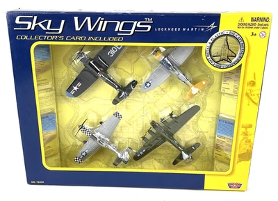 New Motor Max Sky Wings Lockheed Martin 1:100 Diecast Planes 4-Pack 76344 - Image 1 of 4