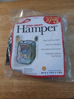 Large Mesh Pop-Up Laundry Basket Collapsible Laundry Hamper with Carry Handles - Image 1 of 2