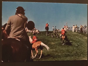 Postcard Equestrian stag hunting in Bromont Quebec Host of 1976 Olympics B86 - Picture 1 of 2