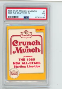 1985 STAR CRUNCH N MUNCH ALL STAR CHECKLIST PSA 7 - Picture 1 of 2