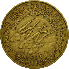 [#438385] Moneta, Kamerun, 10 Francs, 1958, EF(40-45), Aluminium-Brąz, KM:11