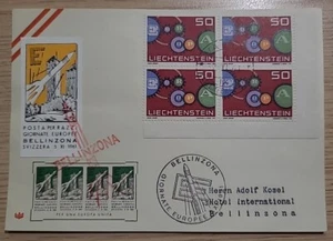 Karte Vaduz Liechtenstein Bellinzona 1961 Europa Raketenflug Raketenpost 2 (8019 - Bild 1 von 1