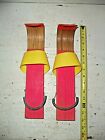 Old Vintage Child's Wooden Adirondack Snow Shoes Skis  NICE