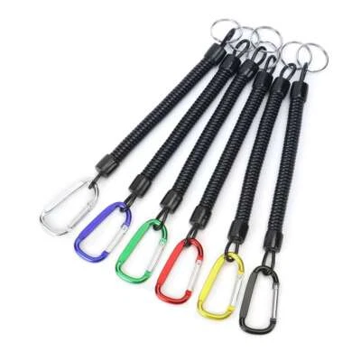 Выдвижной спиральный рыболовный ремень безопасности веревки привязи захватов стержней кемпинг инструмент - Изображение 1 из 4