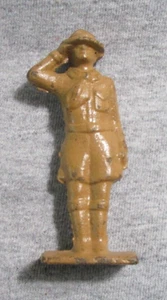 Vintage Grey Iron BOY SCOUT SALUTING Original paint 1920s - Imagen 1 de 8