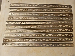 Gilbert Erector Set Part C: 10" Nickel Plated Girders:  Old Style: Lot of 10  B - Picture 1 of 3