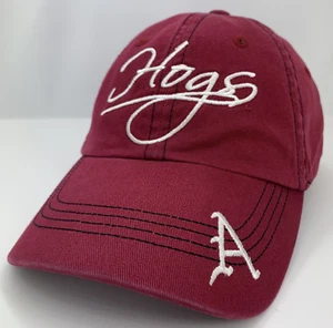 Hogs Arkansas Razorbacks Hat Red Captivating Adjustable Strapback Baseball Cap - Picture 1 of 11