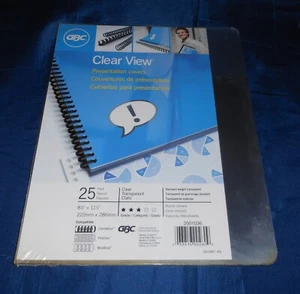 GBC Clear View Präsentationshüllen 25er-Packung schwarz schwerer Kunststoff 2001036 Neu in Verpackung - Bild 1 von 1