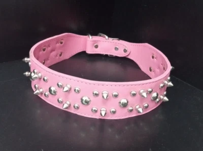 Collares para perros con púas geniales y collares de cuero con tachuelas 29 pulgadas Foto 1 de 2