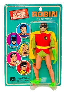 Figura de acción posable vintage 1979 Mego Robin 8" SOC - pierna rota - Imagen 1 de 24