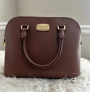 Michael Kors Cindy Dome Saffiano Satchel Mauve Color - Picture 1 of 6