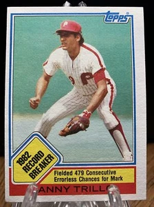 1983 Topps - Record Breaker #5 Manny Trillo - Picture 1 of 2