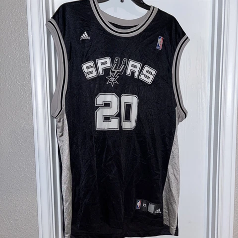 Adidas Authentics NBA San Antonio Spurs Manu Ginobili Black Jersey Men's XL Cover