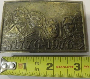 Vintage 1975-Bicentennial 1776-1976- Mount Rushmore-Belt Buckle - Lewis Buckles - Picture 1 of 5