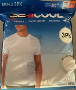 3 PACK MENS XXL 32 DEGREES COOL BASE LAYER TEE T-SHIRT SHORT SLEEVE CREW WHITE - Picture 1 of 2