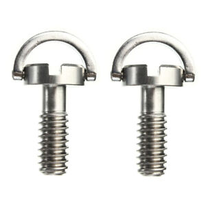  2 PCS Stainless Steel Screws Dogital Camera Quick Release Plate D-ring